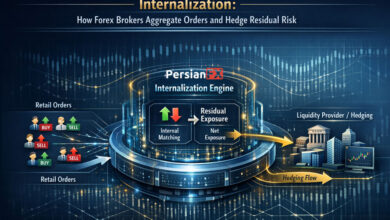 Internalization: بروکرهای فارکس چگونه سفارشها را تجمیع و ریسک باقیمانده را هج میکنند؟