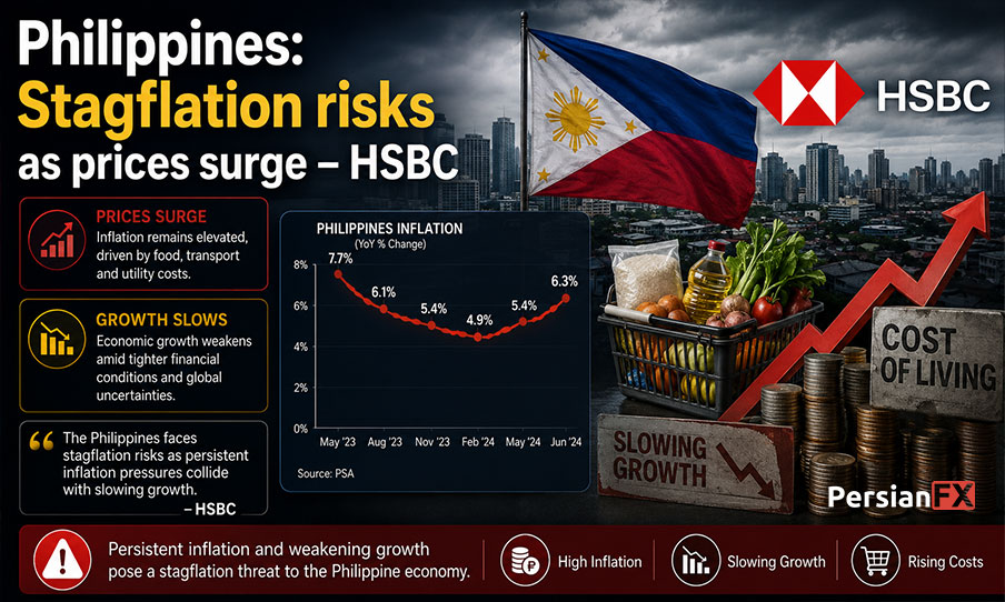 هشدار HSBC درباره رکود تورمی در فیلیپین؛ رشد اقتصادی کاهش یافت و تورم اوج گرفت